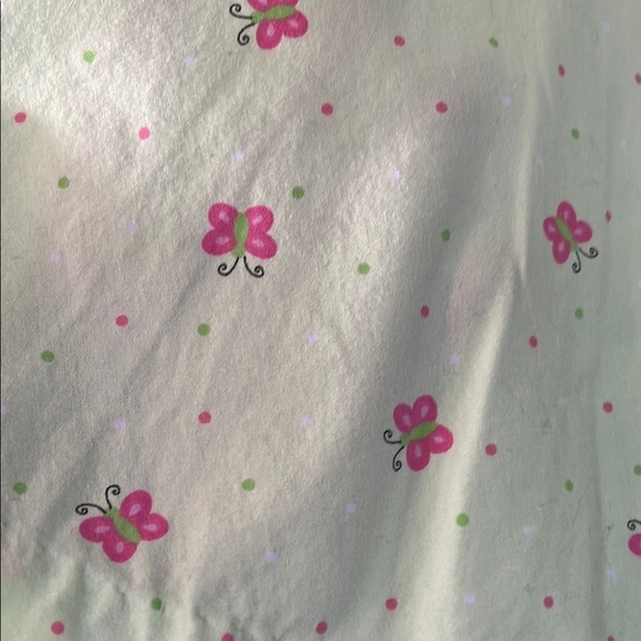 Green and Pink butterfly Kids Dress - Picture 2 of 6